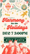 Harmony for the Holidays concert banner